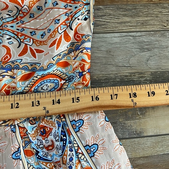 Kirundo Women's Floral Mini Dress Size Small Tiered Flutter Sleeve Side Pockets - Picture 9 of 14